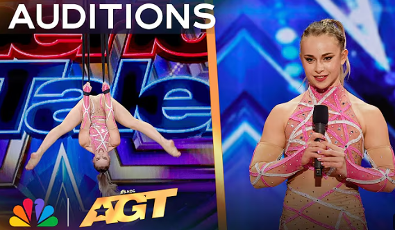 Haley Viloria wows the judges with a sensational and gravity-defying aerial routine on America’s Got Talent 2024!