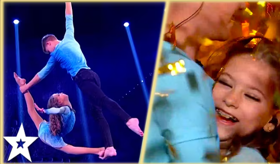 An Aerial Dance Duo Wows the Judges with a Stunning Performance, Earning the Golden Buzzer on Kids Got Talent! Their Flawless Execution and Daring Stunts Take the Audition to the Next Level!